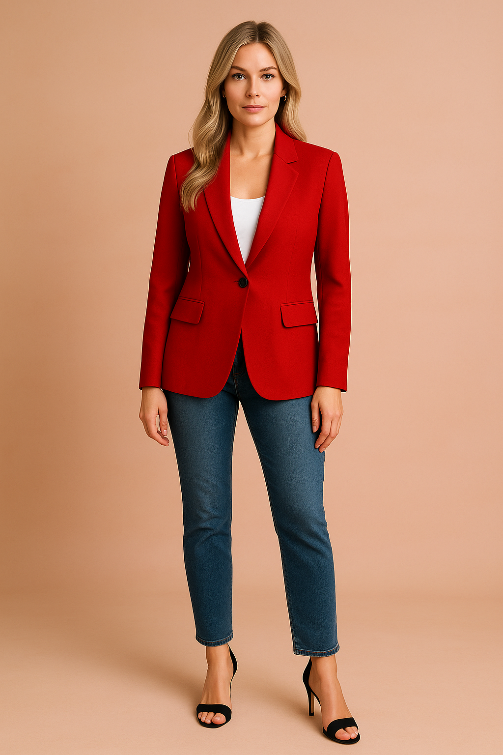 Classic Women's Fitted Jacket for Business and Casual Style - Elegant Outerwear for Versatile Looks 0