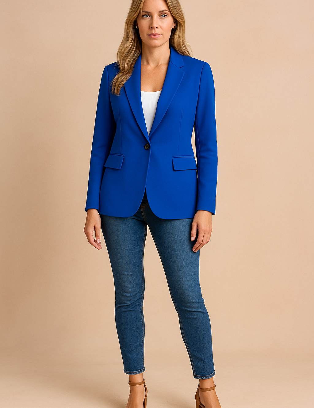 Classic Women's Fitted Jacket for Business and Casual Style - Elegant Outerwear for Versatile Looks 2
