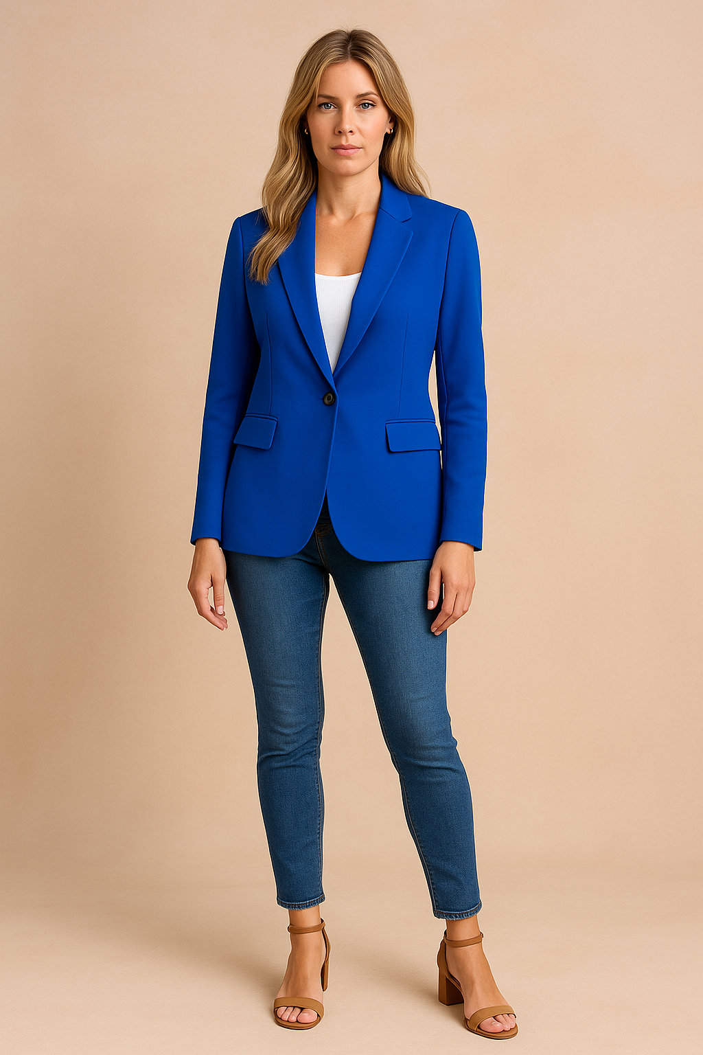 Classic Women's Fitted Jacket for Business and Casual Style - Elegant Outerwear for Versatile Looks 2