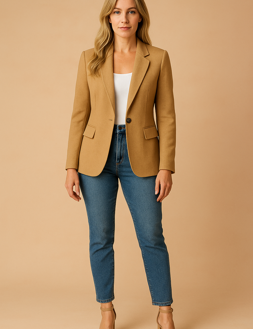 Classic Women's Fitted Jacket for Business and Casual Style - Elegant Outerwear for Versatile Looks 3