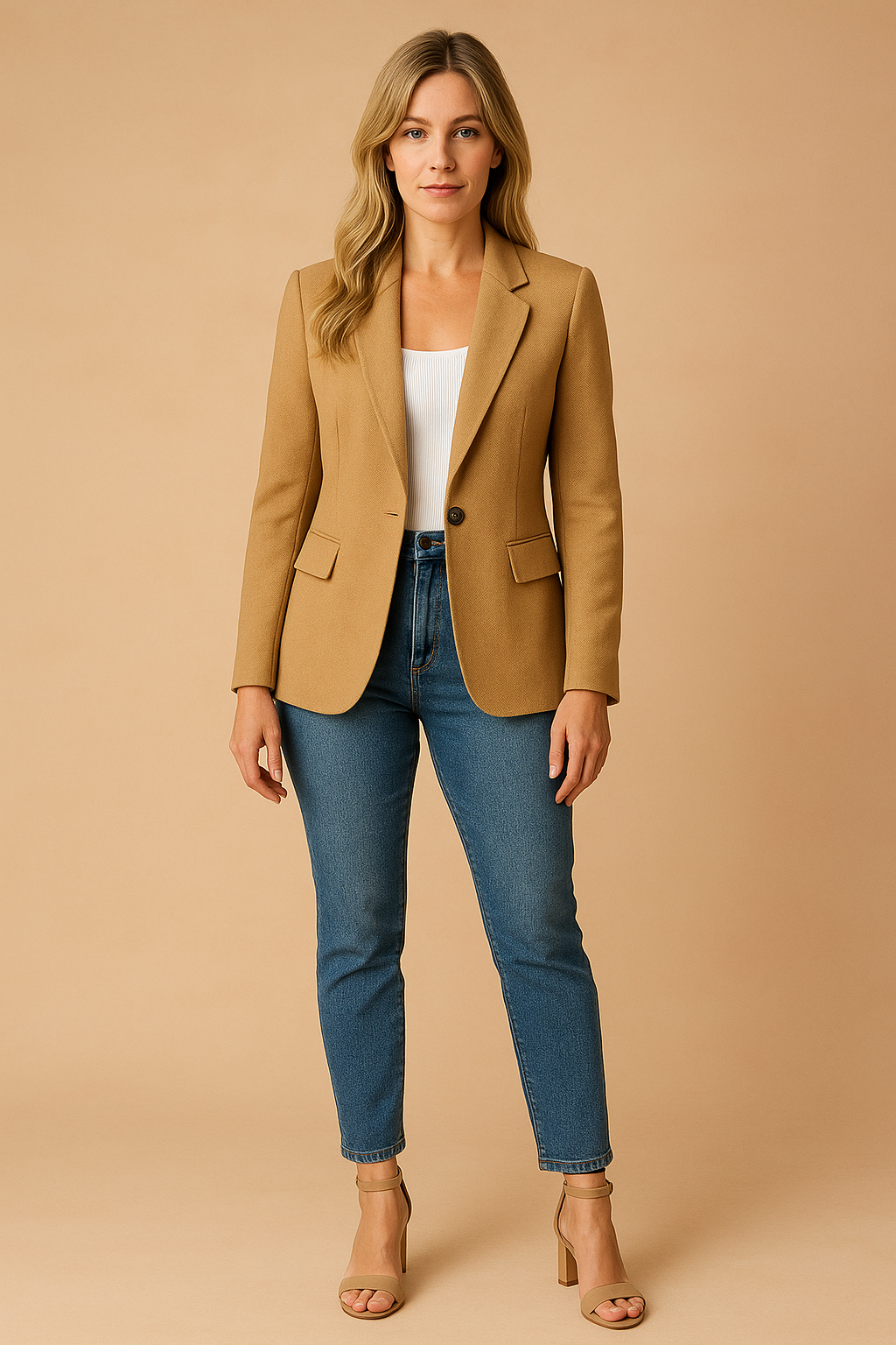 Classic Women's Fitted Jacket for Business and Casual Style - Elegant Outerwear for Versatile Looks 3