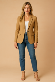 Classic Women's Fitted Jacket for Business and Casual Style - Elegant Outerwear for Versatile Looks 3