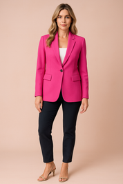 Classic Women's Fitted Jacket for Business and Casual Style - Elegant Outerwear for Versatile Looks 4