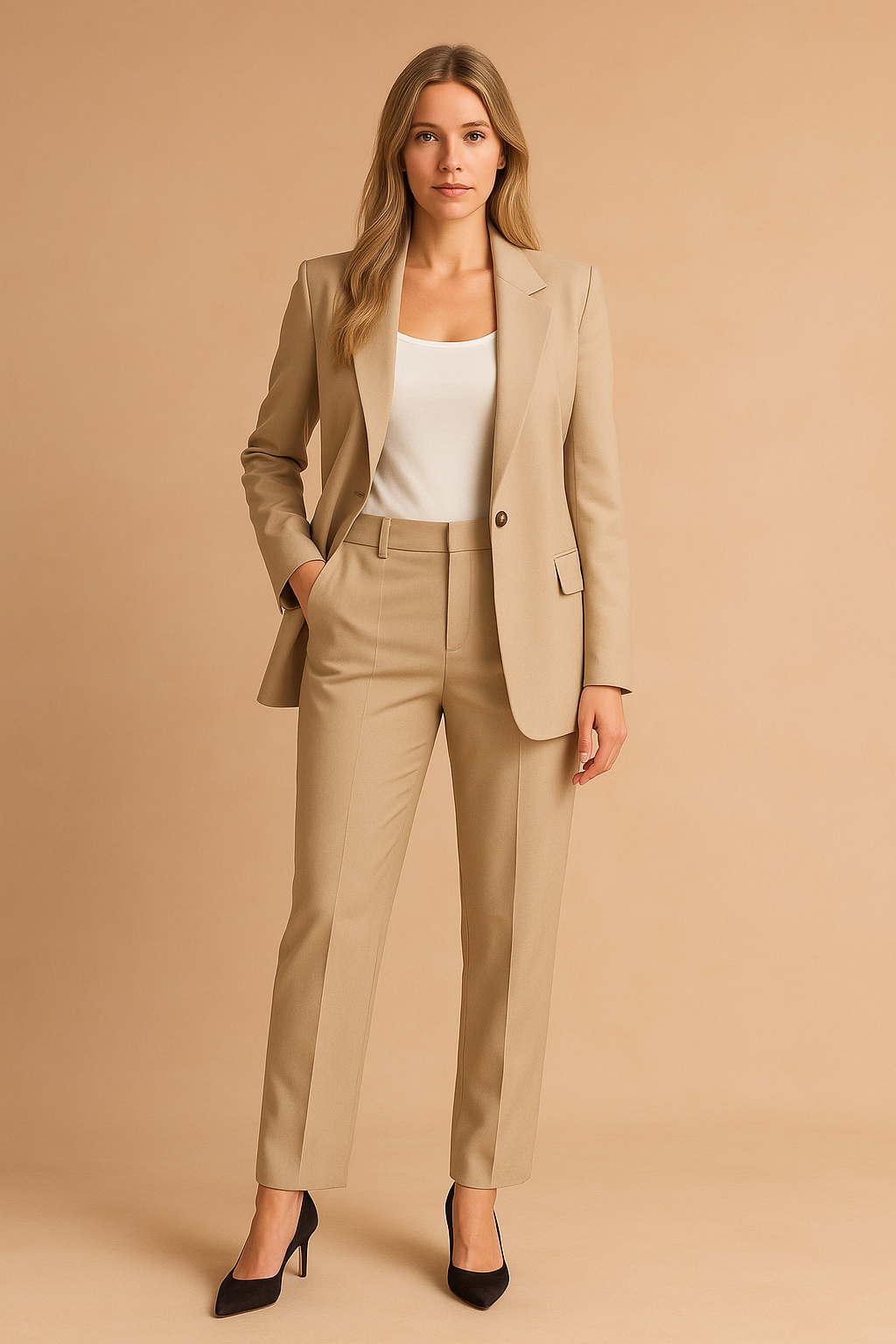 Elegant Two-Piece Women's Suit for Business Meetings and Celebrations 0