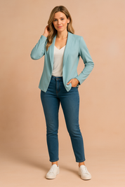 Elegant Women's Everyday Jacket for Office and Casual Outings - Flattering Silhouette, Lightweight Design, Versatile Style 0
