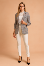 Elegant Women's Jacket with Shawl Collar for Stylish Occasions - Lightweight & Versatile Outerwear 0