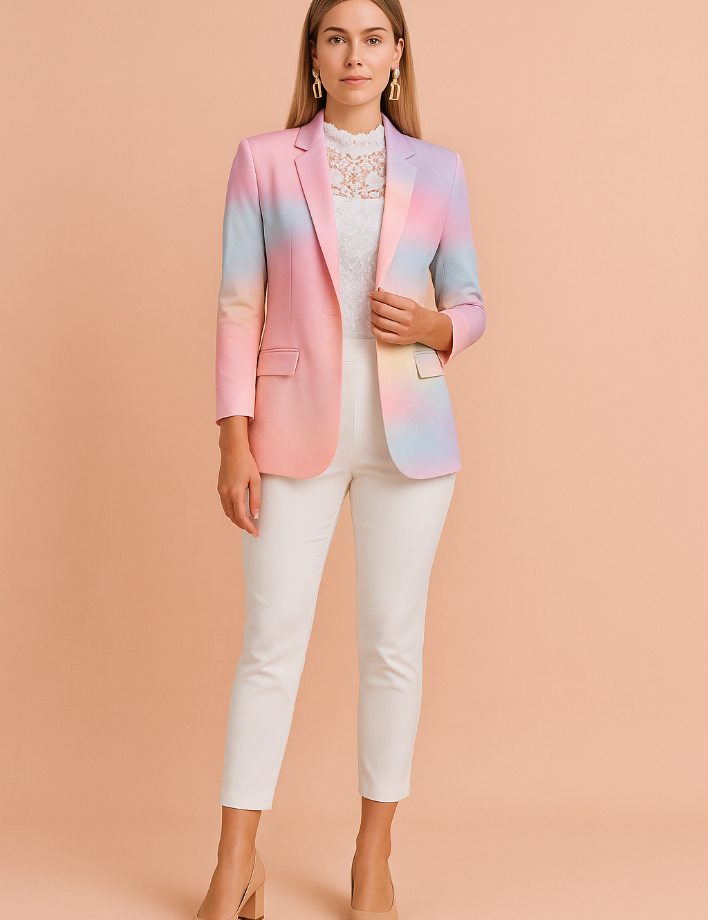 Elegant Women's Jacket with Shawl Collar for Stylish Occasions - Lightweight & Versatile Outerwear 5