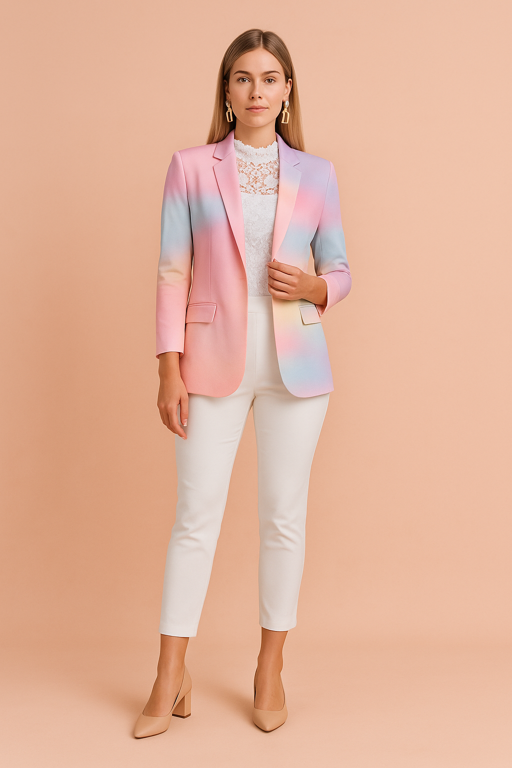 Elegant Women's Jacket with Shawl Collar for Stylish Occasions - Lightweight & Versatile Outerwear 5
