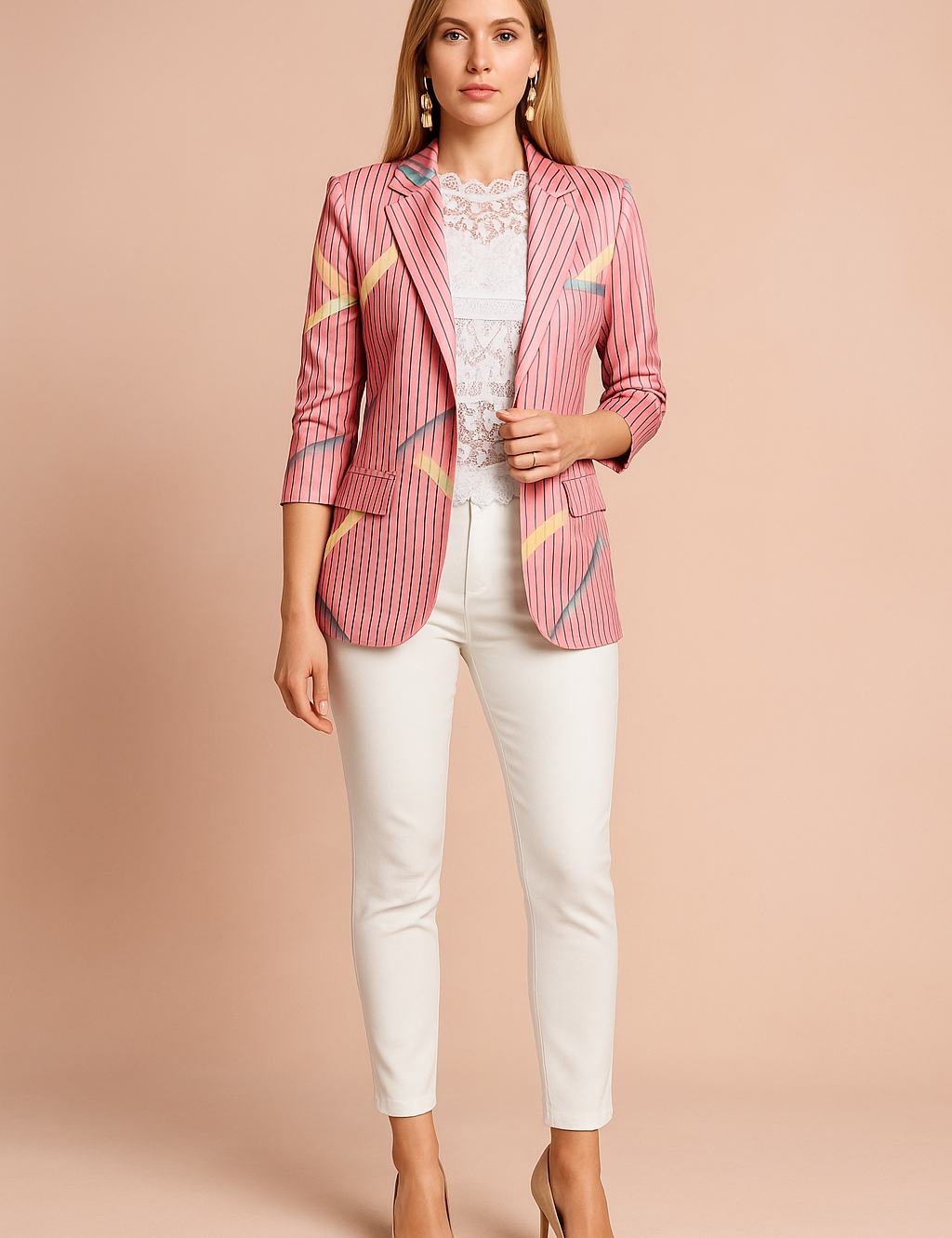 Elegant Women's Jacket with Shawl Collar for Stylish Occasions - Lightweight & Versatile Outerwear 6
