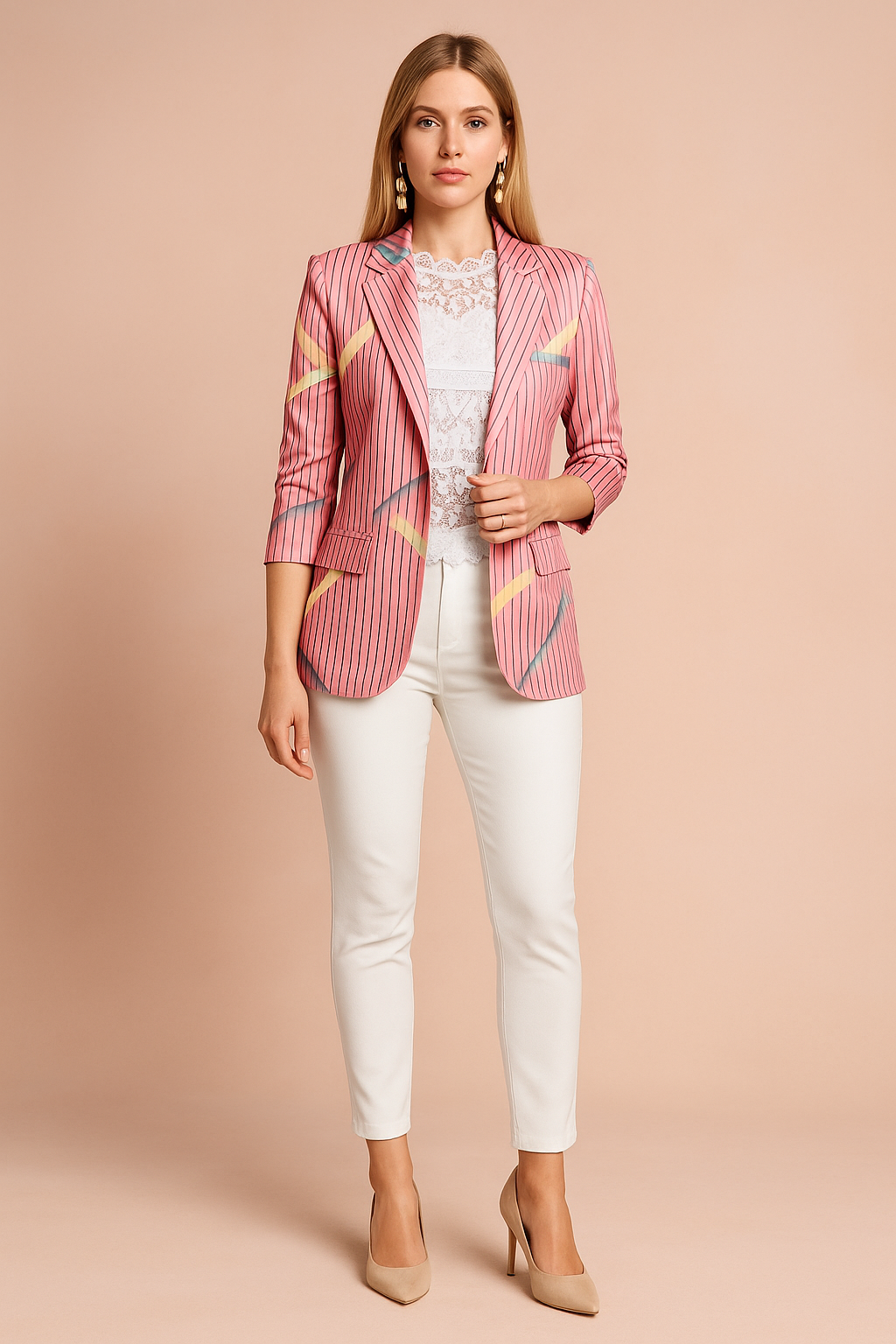 Elegant Women's Jacket with Shawl Collar for Stylish Occasions - Lightweight & Versatile Outerwear 6